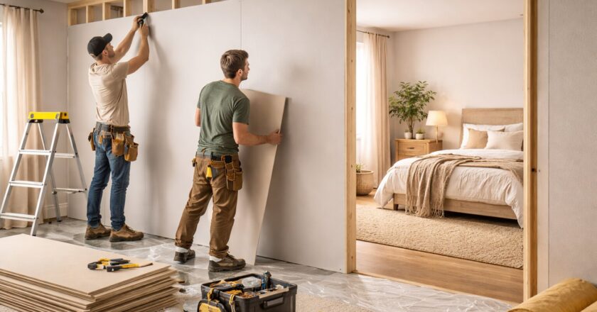 Tijdelijke muur plaatsen: flexibel indelen zonder blijvende verbouwing