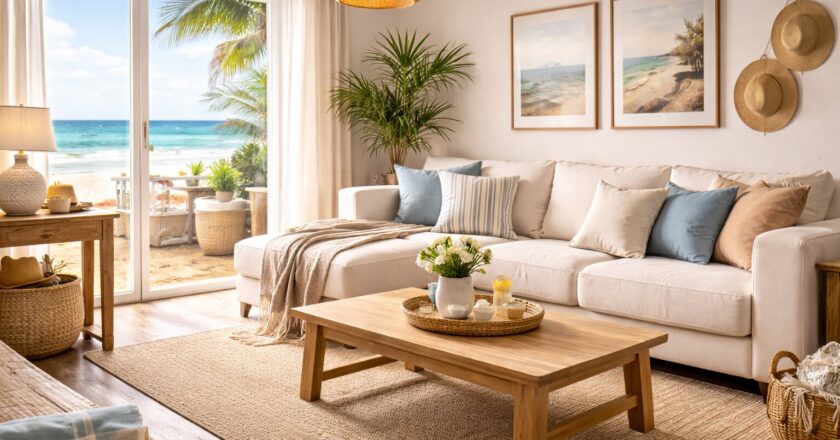 Beach look interieur in zee stijl: licht, lucht en natuurlijke rust in huis