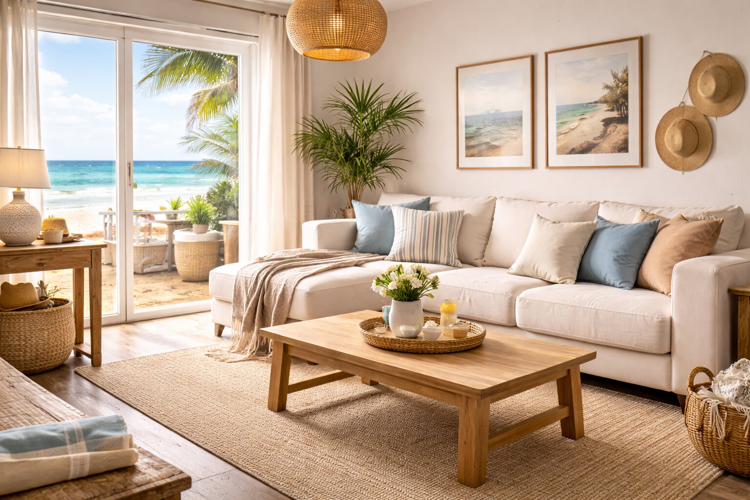 beach look interieur zee stijl, beach look