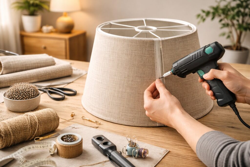 lampenkap maken, lampenkap