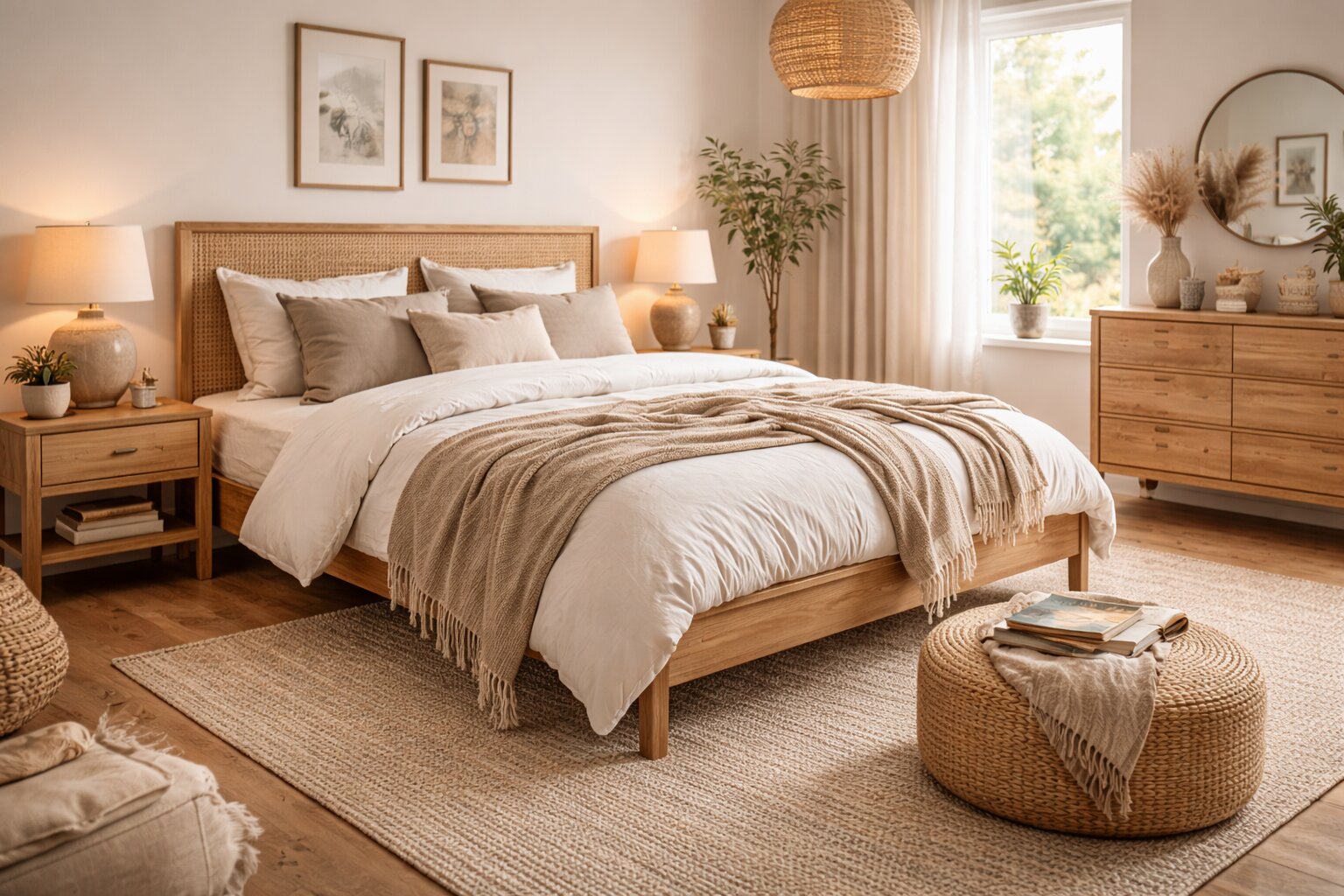 scandinavische slaapkamer, scandinavisch