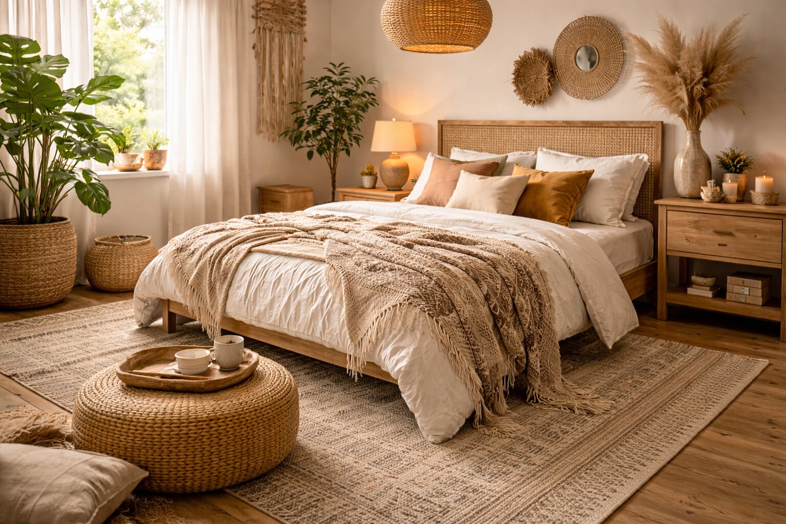 bohemian slaapkamer inrichting, bohemian