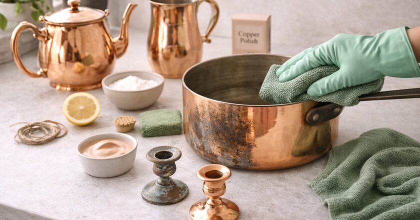 Koper poetsen voor een warme glans en tijdloze uitstraling