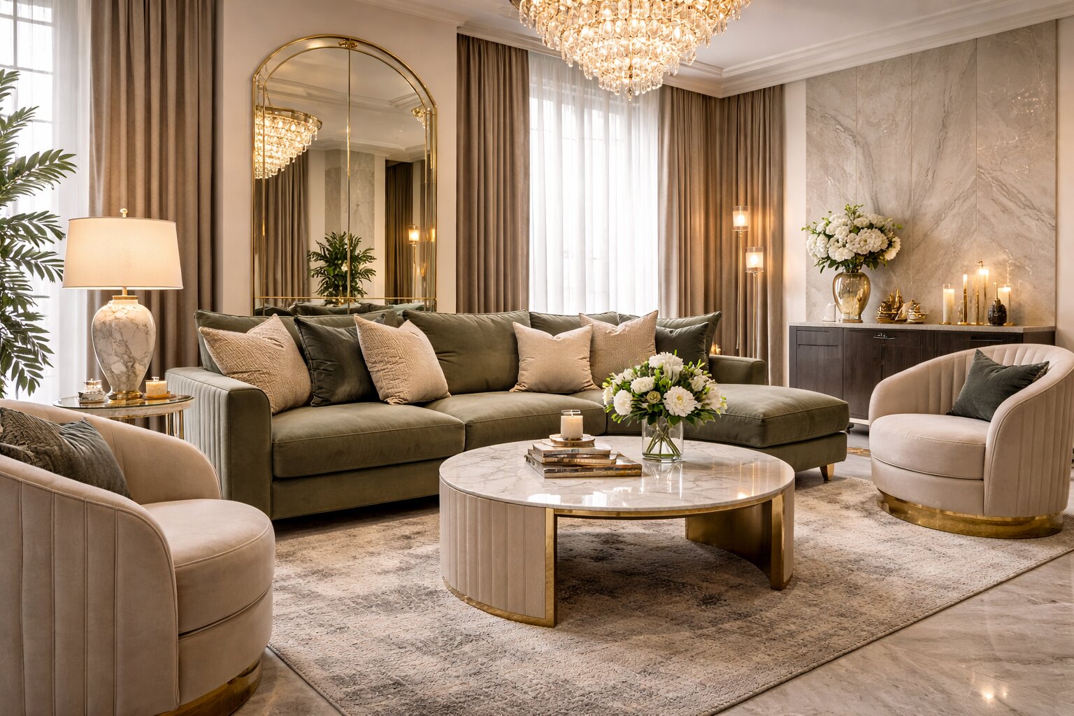 luxe interieur hotel chique woonkamer, hotel