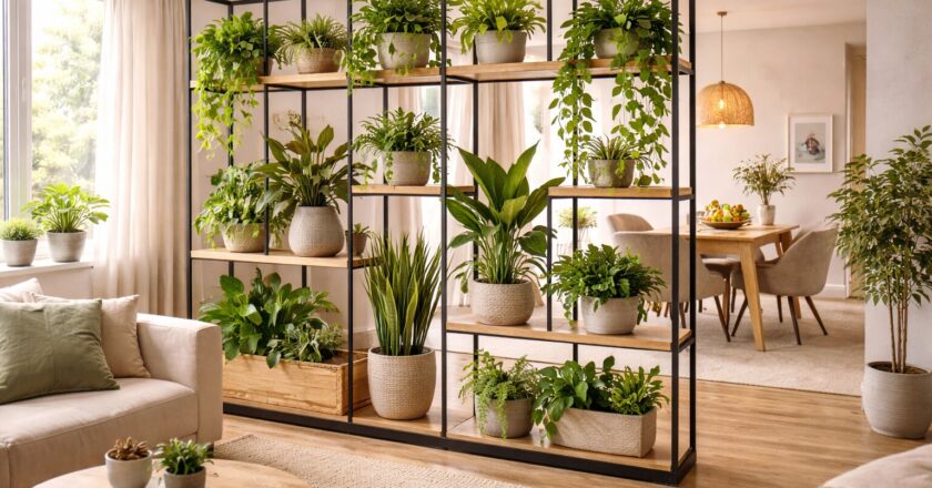 Roomdivider met planten: natuurlijk afscheiden zonder muren te bouwen