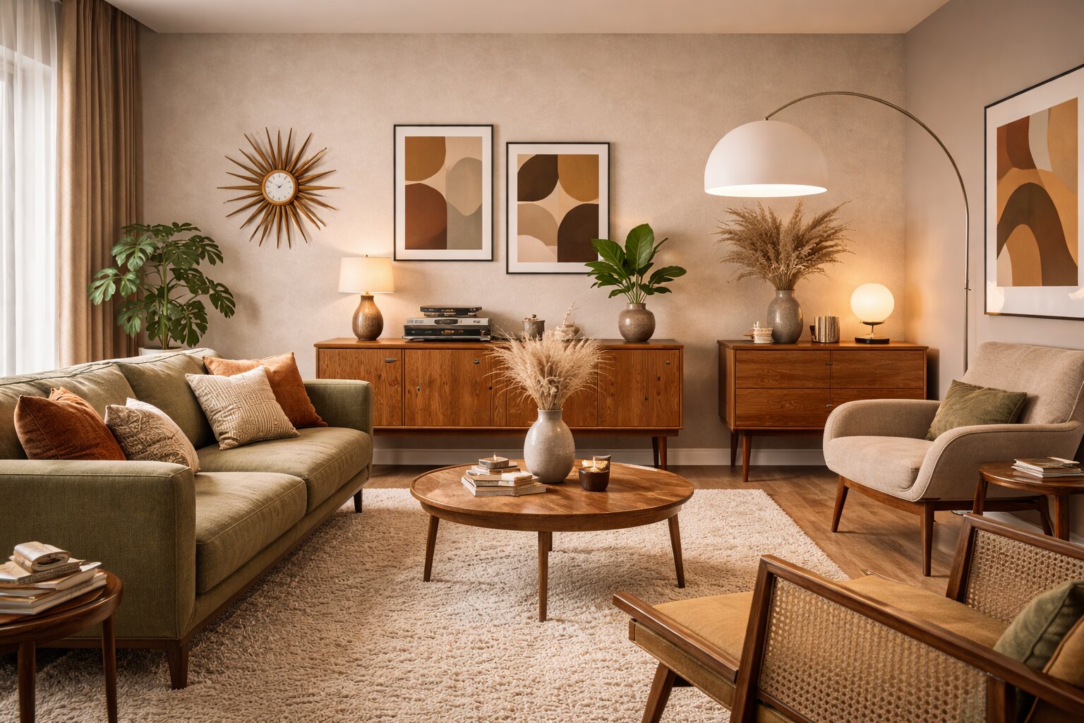 jaren 60 stijl interieur