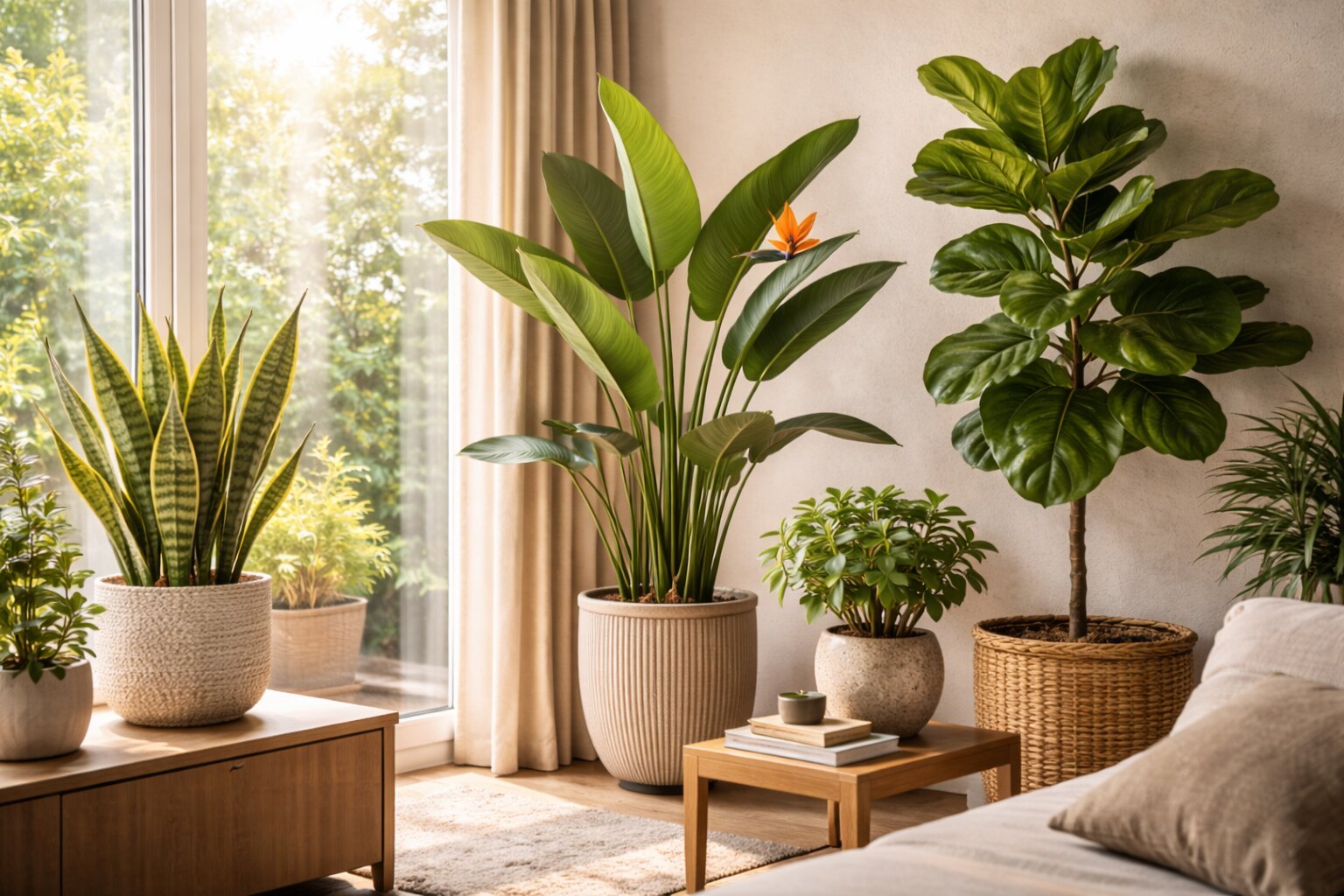 welke binnenplant kan goed tegen de zon