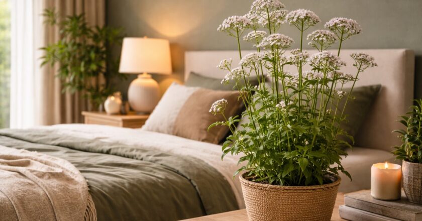 Valeriaan plant in de slaapkamer: natuurlijke rust met een decoratieve touch